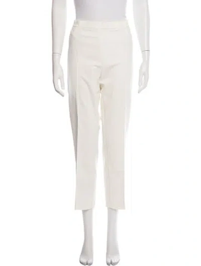 Pre-owned Akris Punto Straight Leg Pants In Neutrals