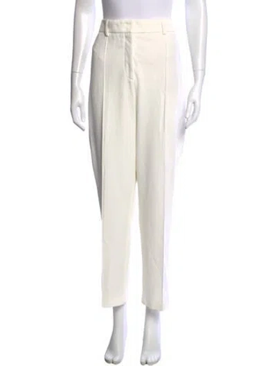 Pre-owned Akris Punto Straight Leg Pants In Neutrals