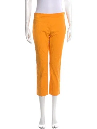 Pre-owned Akris Punto Straight Leg Pants In Orange