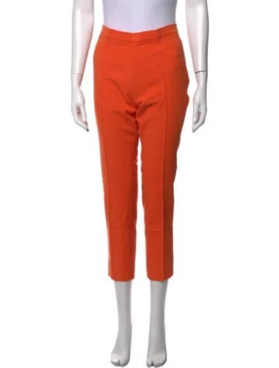 Pre-owned Akris Punto Straight Leg Pants In Orange