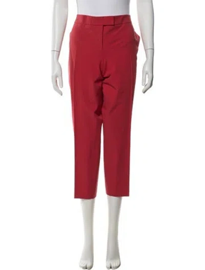 Pre-owned Akris Punto Straight Leg Pants In Red
