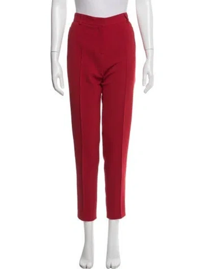 Pre-owned Akris Punto Straight Leg Pants In Red