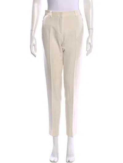 Pre-owned Akris Punto Straight Leg Pants In White