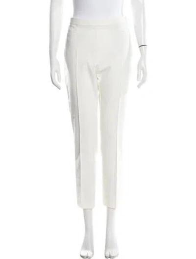 Pre-owned Akris Punto Straight Leg Pants In White