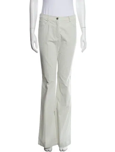 Pre-owned Akris Punto Straight Leg Pants In White