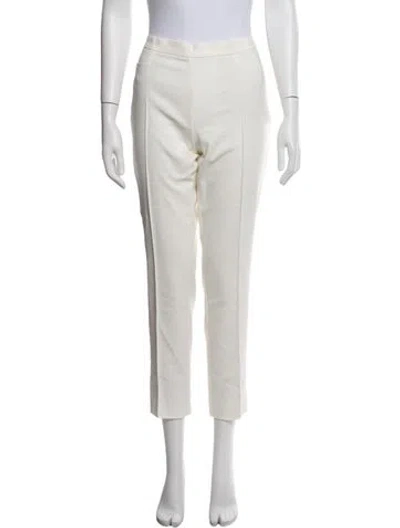 Pre-owned Akris Punto Straight Leg Pants In White