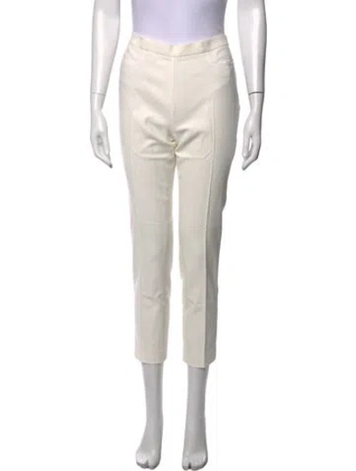 Pre-owned Akris Punto Straight Leg Pants In White