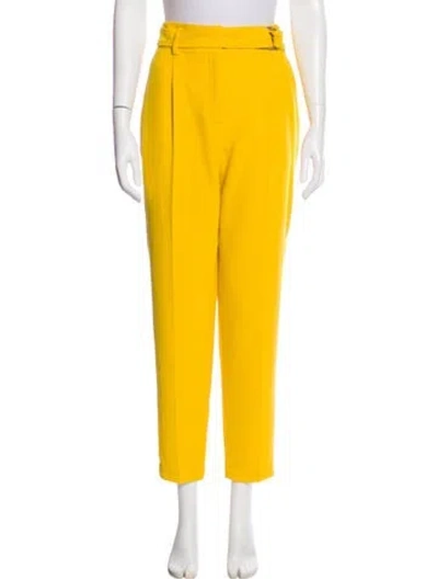 Pre-owned Akris Punto Straight Leg Pants In Yellow