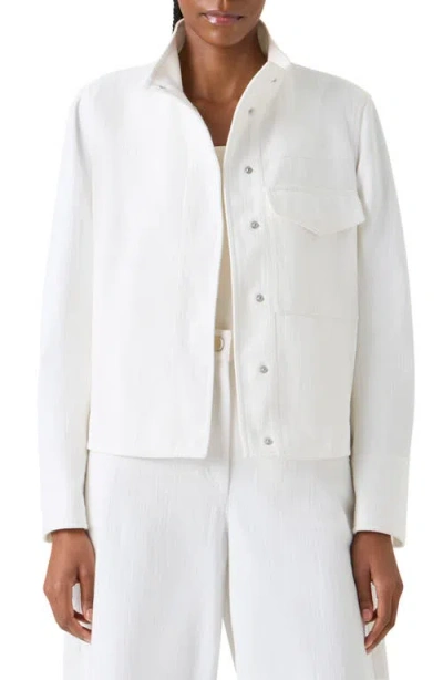 Akris Punto Stretch Denim Jacket In White