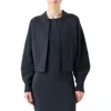 Akris Punto Stretch Virgin Wool Bomber Jacket In Blue