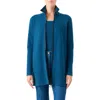 Akris Punto Stretch Virgin Wool Sweater Jacket In Blue