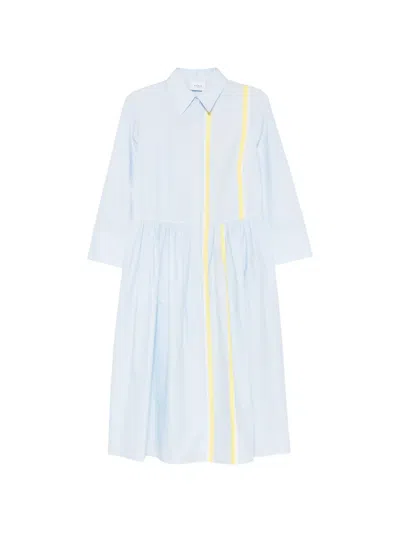 Akris Punto Strip-detail Dress In Blue