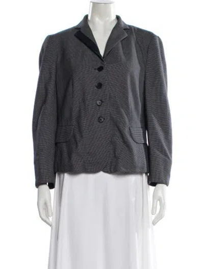 Pre-owned Akris Punto Striped Blazer In Blue