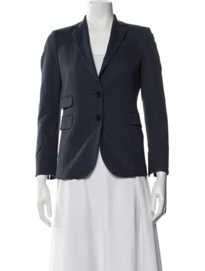 Pre-owned Akris Punto Striped Blazer In Blue