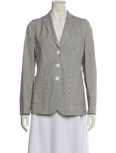 Pre-owned Akris Punto Striped Blazer In Multi