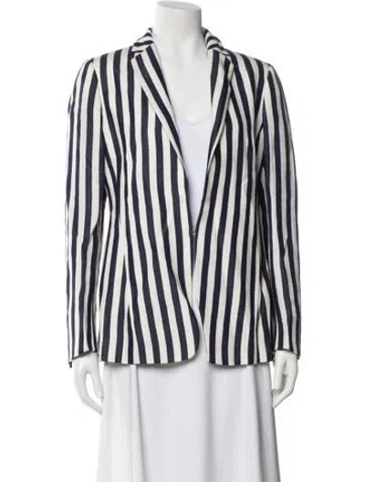 Pre-owned Akris Punto Striped Blazer In Multi
