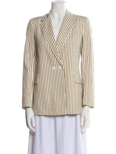 Pre-owned Akris Punto Striped Blazer In Neutral