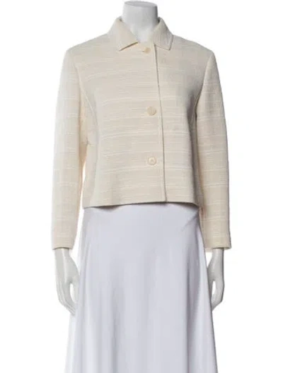 Pre-owned Akris Punto Striped Blazer In Neutral