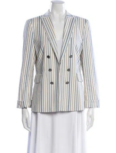 Pre-owned Akris Punto Striped Blazer In Neutral