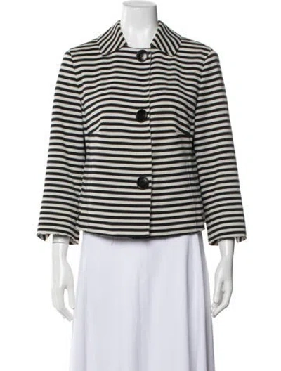 Pre-owned Akris Punto Striped Blazer In White