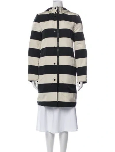 Pre-owned Akris Punto Striped Coat In Multi