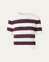 Akris Punto Colorblock Short Sleeve Virgin Merino Wool Sweater In Multi