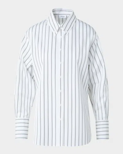 Akris Punto Striped Cotton Poplin Button-down Shirt