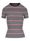 Akris Punto Striped Crew-neck T-shirt In Multi