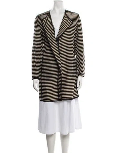 Pre-owned Akris Punto Striped Jacket In Black