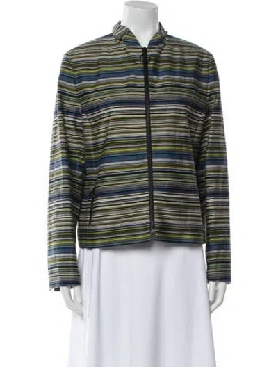 Pre-owned Akris Punto Striped Jacket In Multi