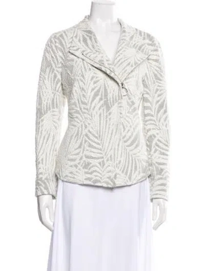 Pre-owned Akris Punto Striped Jacket In Neutral