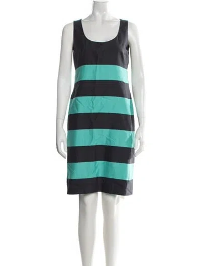 Pre-owned Akris Punto Striped Knee-length Dress In Multi