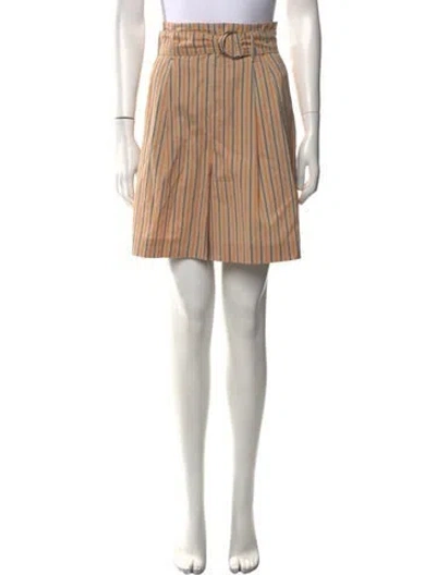 Pre-owned Akris Punto Striped Knee-length Shorts In Neutral