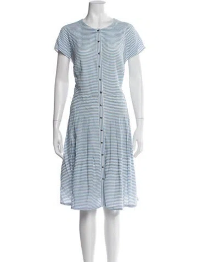 Pre-owned Akris Punto Striped Midi Length Dress In Multi