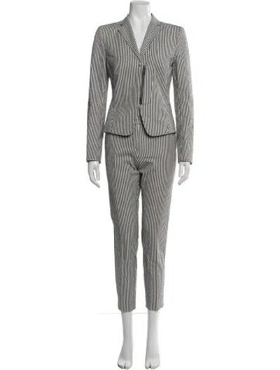 Pre-owned Akris Punto Striped Pantsuit In Blue