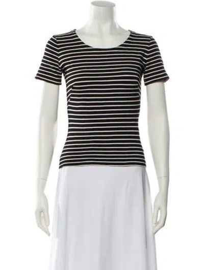 Pre-owned Akris Punto Striped Scoop Neck T-shirt In Multi