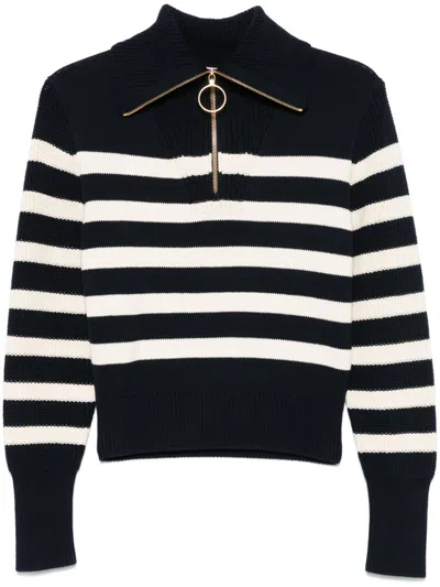 Akris Punto Striped Sweater In Blue
