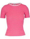 Akris Punto Gestreiftes T-shirt In Orange
