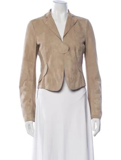 Pre-owned Akris Punto Suede Blazer In Neutrals
