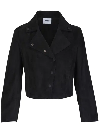 Akris Punto Suede Jacket In Black