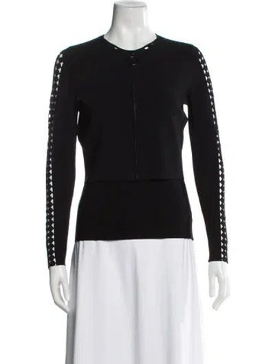 Pre-owned Akris Punto Sweater Set Lasercut Accents Set W/ Tags In Black