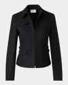 Akris Punto Tailored Heavy Wool Jacket In Black