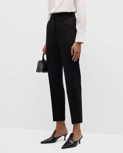 Akris Punto Tapered Jersey Ferry Trousers In Black