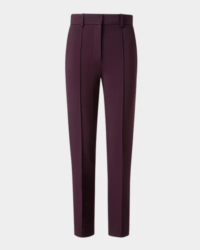 AKRIS PUNTO TAPERED SIGNATURE JERSEY CROPPED PANTS