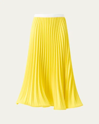Akris Punto Techno Crepe Plisse Midi Skirt In Multi