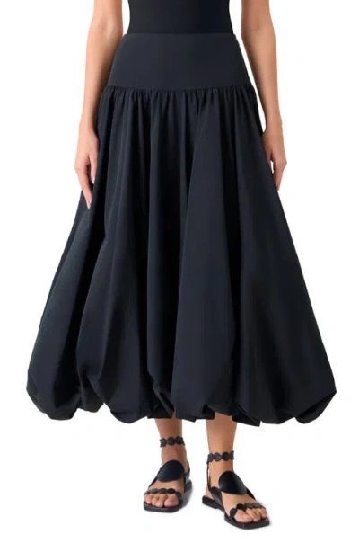 Akris Punto Water Repellent Parachute Taffeta Skirt In Black