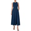 Akris Punto Techno Taffeta Midi Dress In Ink