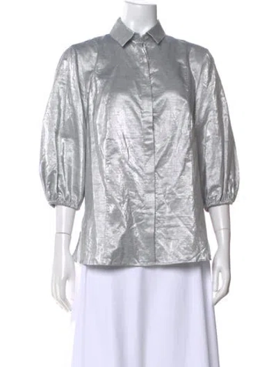 Pre-owned Akris Punto Three-quarter Sleeve Blouse