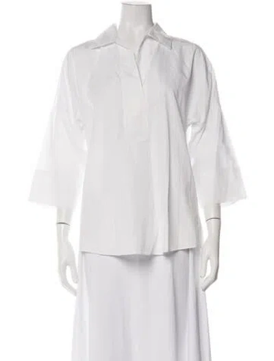 Pre-owned Akris Punto Three-quarter Sleeve Top In Neutral