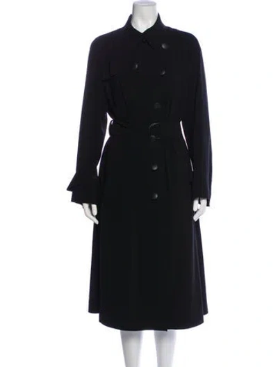 Pre-owned Akris Punto Trench Coat In Black